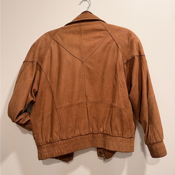 Vintage Leather Bomber Jacket - Picture 2 of 9